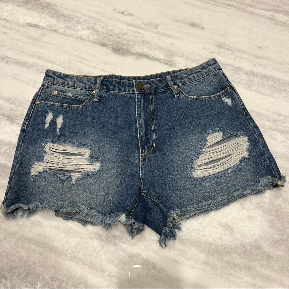 Articles of society distressed shorts